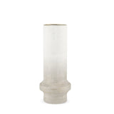 Tovah Medium Textured White/Gold Metal Vase