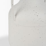 Treva White/Black Tall Metal Vase