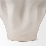 Vanna Cream Sculptural Glazed Ceramic Vase