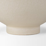 Tyren Cream Glazed Decorative Round Ceramic Bowl