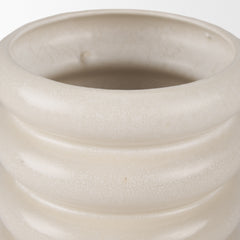 Twyla Cream Tall Glazed Ring Pot