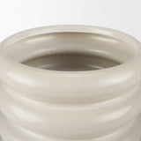 Twyla Cream Short Glazed Floor Vase