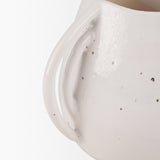 Urvi Off-White Short Speckled Asymmetrical Ceramic Vase