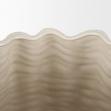 Velia Cream Short Seashell Sculptural Glazed Ceramic Vase