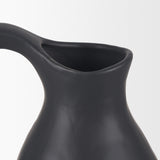 Valora Matte Black Ceramic Jug