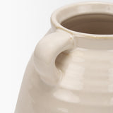 Tryna Beige/Matte Brown Small Ceramic Vase