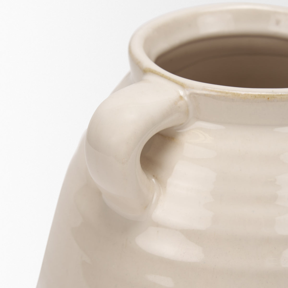 Tryna Beige/Matte Brown Small Ceramic Vase