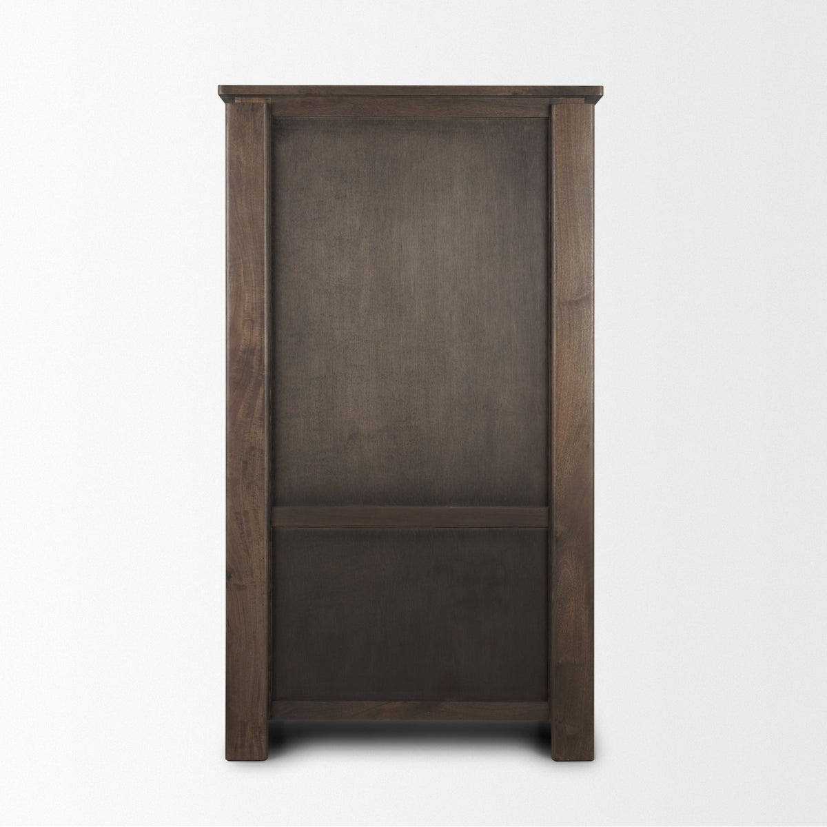 Wallen Dark Brown Solid Wood Curio Cabinet