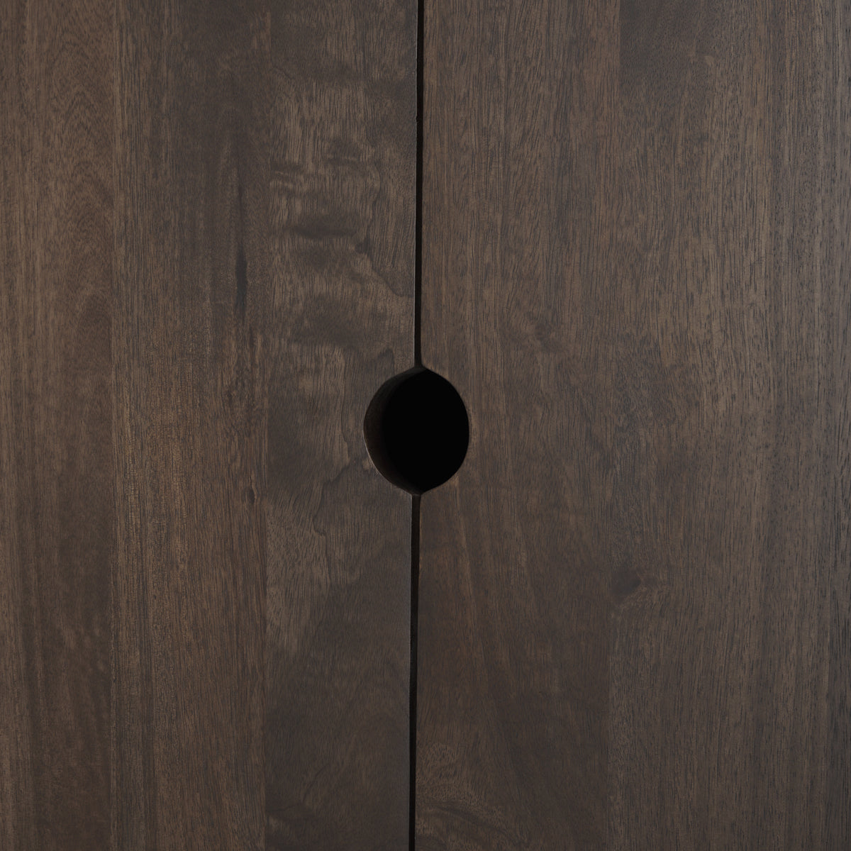 Wallen Dark Brown Solid Wood Curio Cabinet