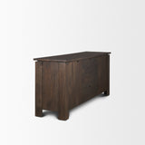 Wallen Dark Brown 2 Door Solid Wood with 3 Drawers Sideboard