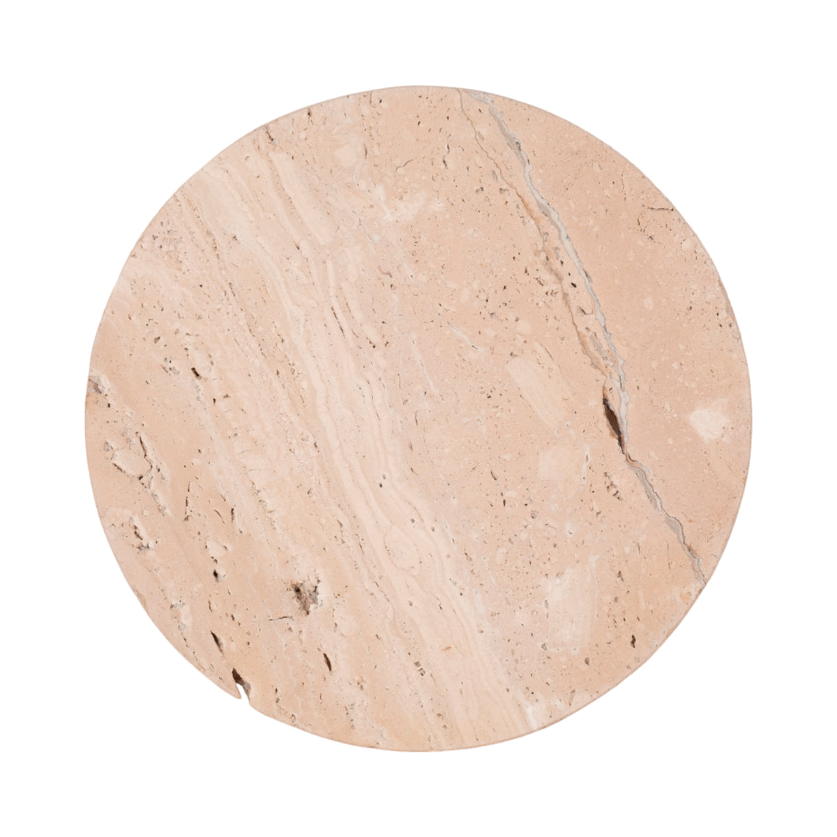 Newtown Tan Travertine Tray on Wood Ball Feet