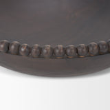 Wendell Dark Brown Wood with Wood Beads Round Bowls