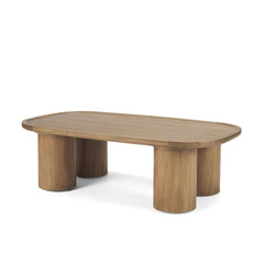 Tavi Natural Brown Rectangular with Column Legs Coffee Table