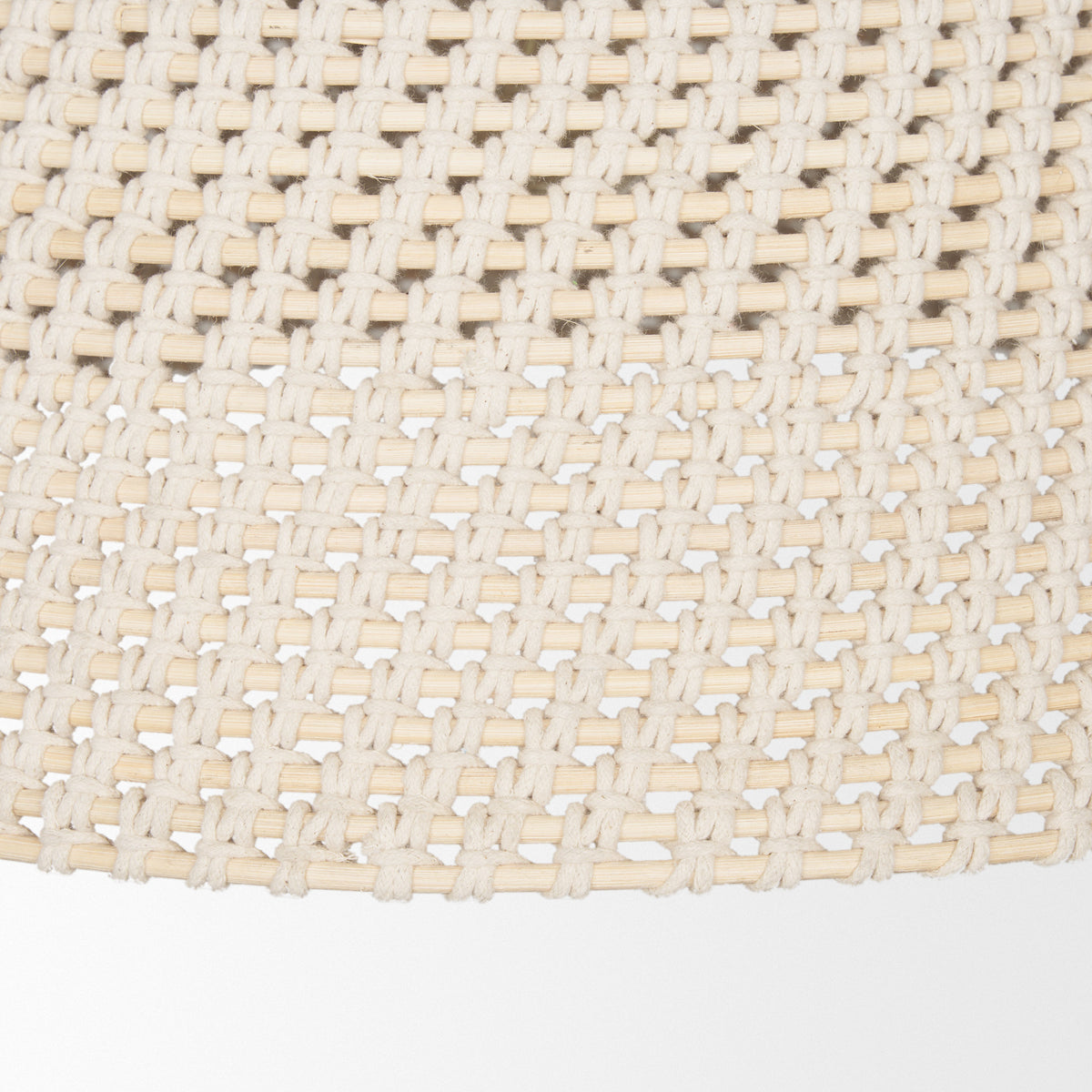 Tosha Taupe 1-Light Tapered Cotton Rope Drum Pendant