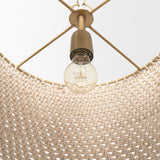 Tosha Taupe 1-Light Tapered Cotton Rope Drum Pendant