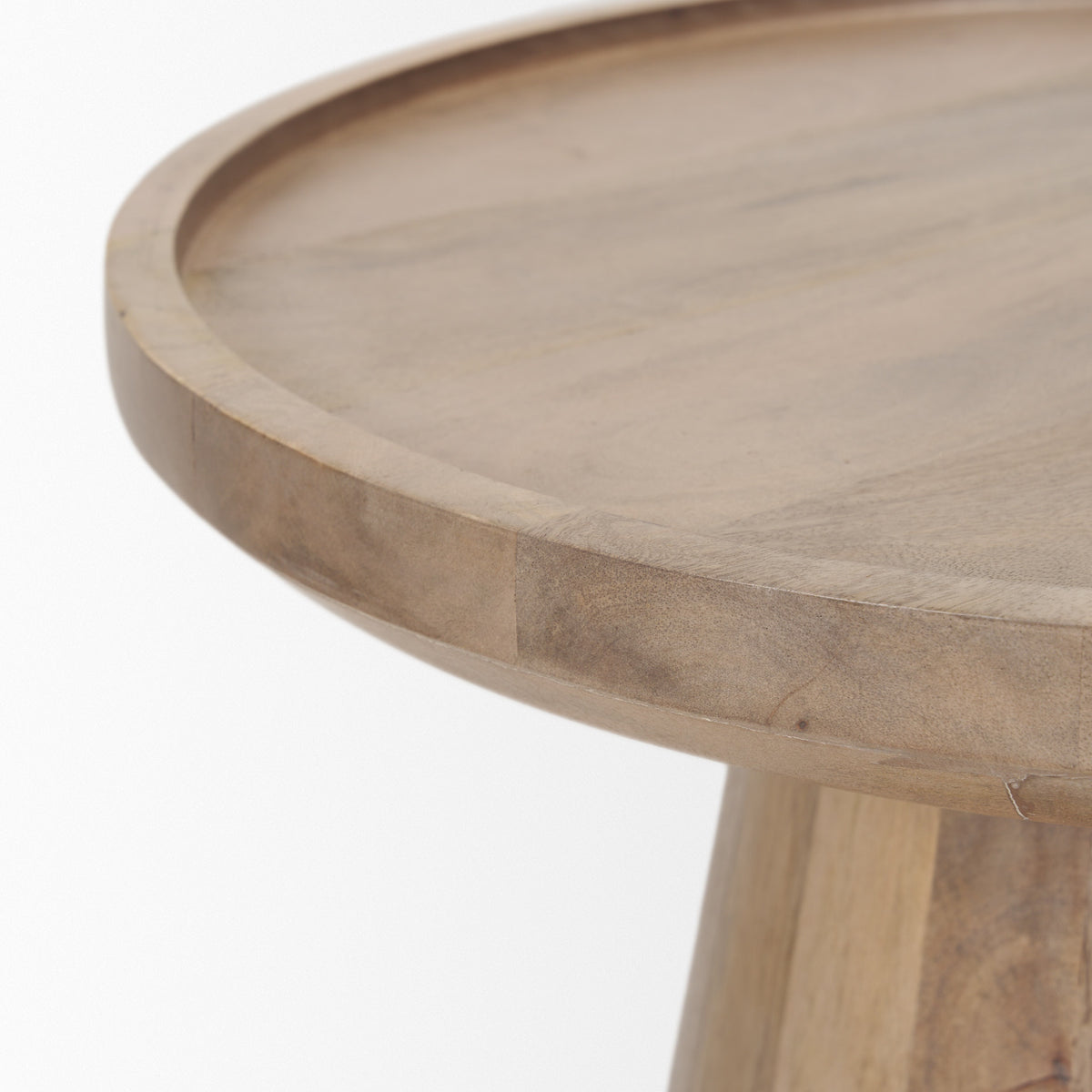 Takoda Light Brown Wood Tapered Drum Accent Table