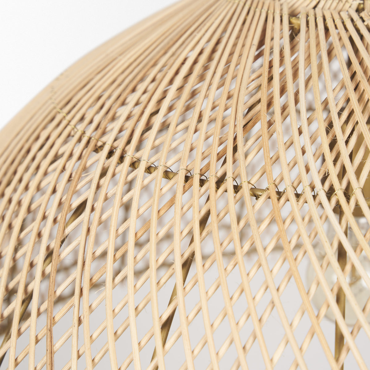 Thad Natural 1-Light Woven Rattan Dome Pendant
