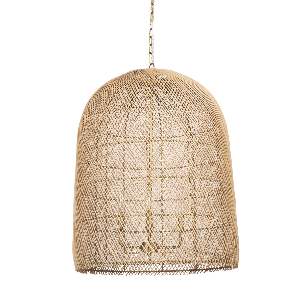 Thad Natural 4-Light Woven Rattan Foyer Chandelier