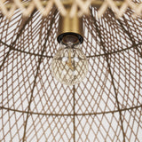 Thad Natural 1-Light Woven Rattan Dome Pendant