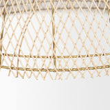 Thad Natural 1-Light Woven Rattan Dome Pendant