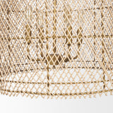 Thad Natural 4-Light Woven Rattan Foyer Chandelier