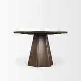 Jovani Dark Brown 48" Round Pedestal Dining Table