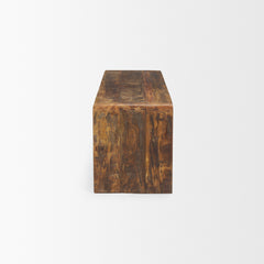 Estelle Brown Rustic Reclaimed Wood Bench