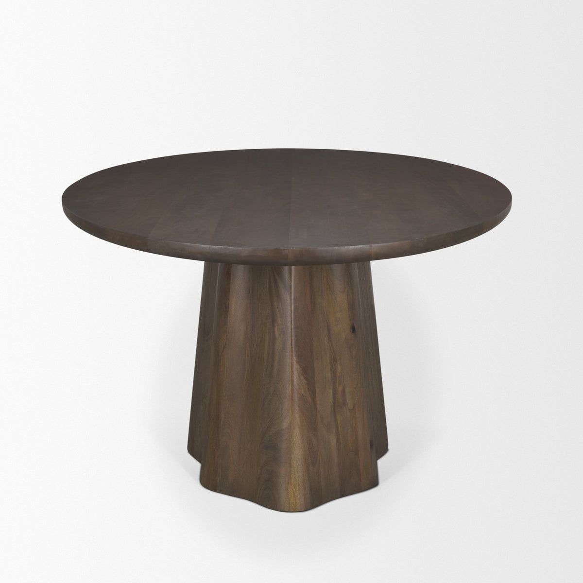 Jovani Dark Brown Oval Pedestal Dining Table