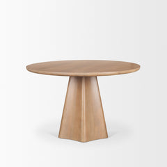 Jovani Light Brown 48" Round Pedestal Dining Table