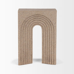 Kacia Beige Resin Textured SandStone Decorative Object