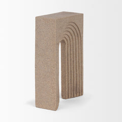 Kacia Beige Resin Textured SandStone Decorative Object