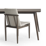 Cavett Cream Curved Back Dining Side Chair with Dark Brown Wood (Set of 2)