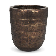 Aivana Antiqued Gold Extra Large Metal Floor Vase