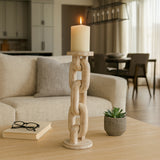 Carverburn White Candle Holder