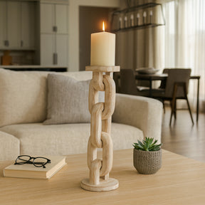 Carverburn White Candle Holder