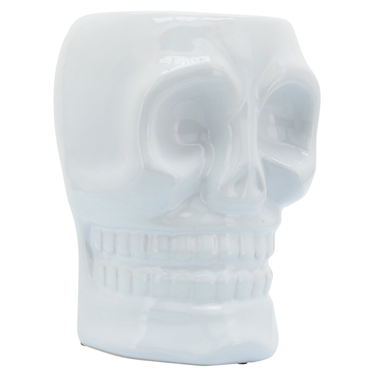 Kathryn White Large Ceramic Skull Vase