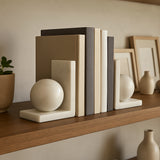 Meinert White Marble Bookends (Set of 2)