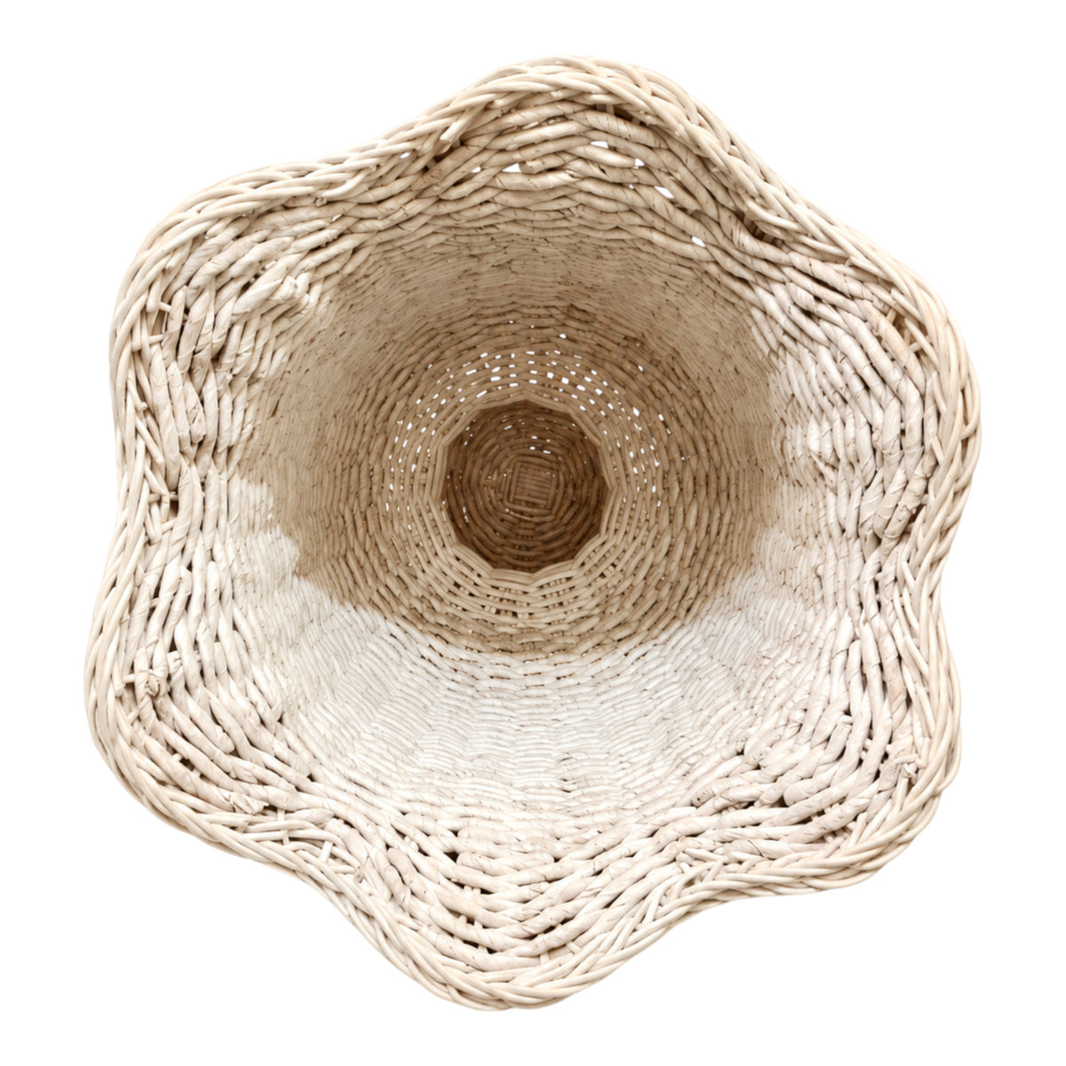 Burlington White Rattan Urn Vases (Set of 2)
