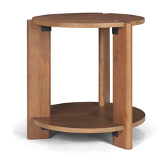 Hisako Medium Brown Open Round Accent Table