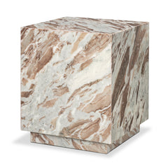 Matteo Pink Solid Marble Square Side Table