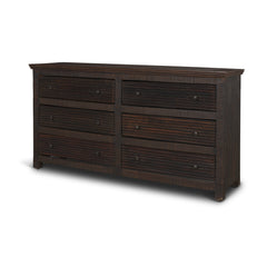 Rhett Dark Brown Reclaimed Wood 6 Drawer Cabinet