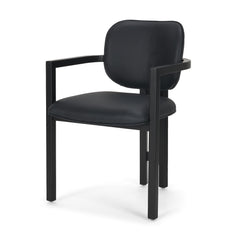 Carlisle Black Curved Back Dining Arm Chair