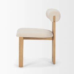 Tribeca Cream/Brown Open Back Dining Side Chair (Set of 2)