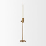 Chantria Natural Brass Large Solid Adjustable Taper Candle Holder