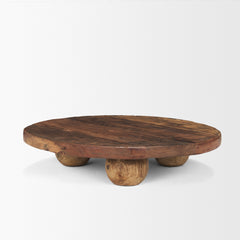 Kerra Brown Large Solid Reclaimed Wood Tray