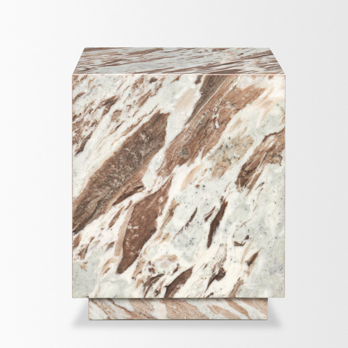 Matteo Pink Solid Marble Square Side Table