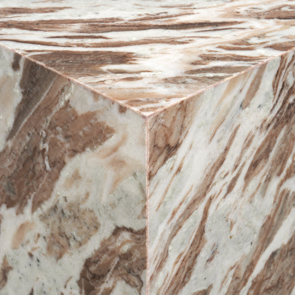 Matteo Pink Solid Marble Square Side Table