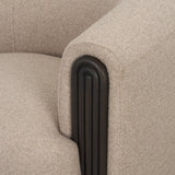 Kornelia Mushroom Textured Fabric Barrel Accent Chair