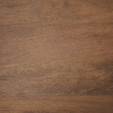 Arno Warm Mid-Brown Wood Sculptural Round Coffee Table