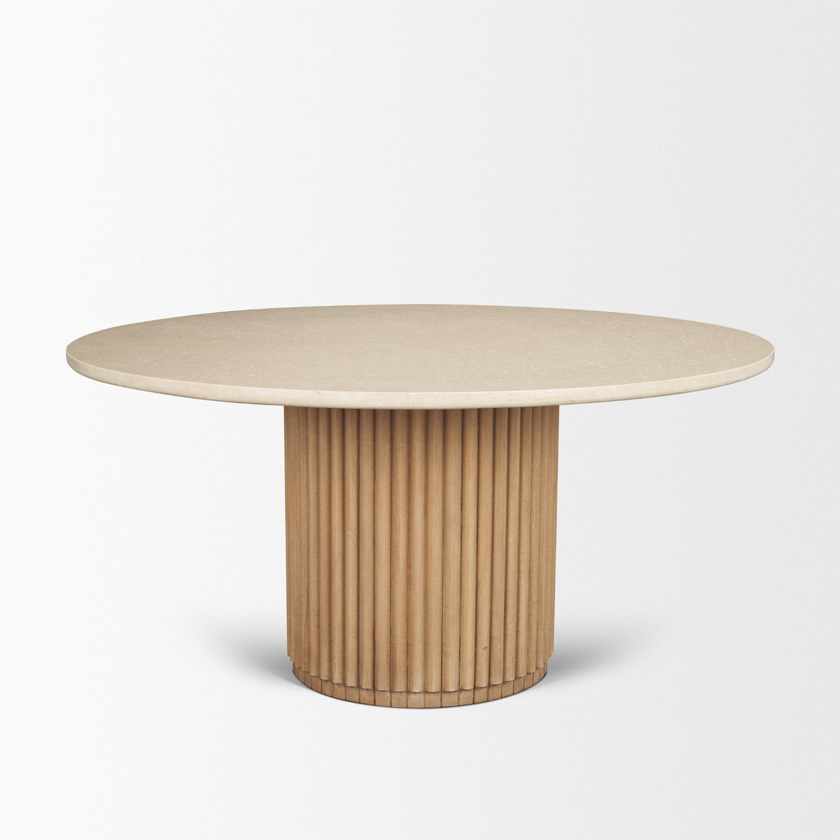 Marbrello Light Brown 60" Round Dining Table